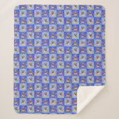 Thatch Border Terrier patchwork Pattern Sherpadecke (Vorderseite)