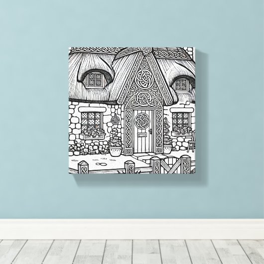 Thatch Hütte #12 Leinwanddruck (Insitu (Holzboden))