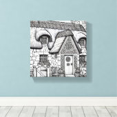 Thatch Hütte #1 Leinwanddruck (Insitu (Holzboden))