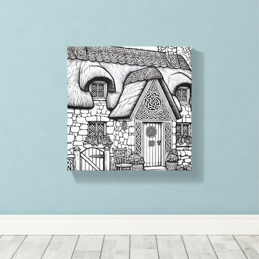 Thatch Hütte #1 Leinwanddruck (Insitu (Holzboden))