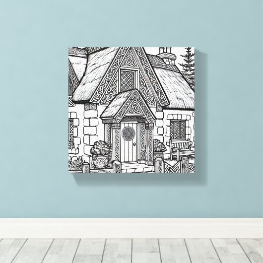 Thatch Hütte #27 Leinwanddruck (Insitu (Holzboden))