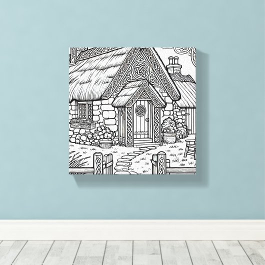 Thatch Hütte #39 Leinwanddruck (Insitu (Holzboden))