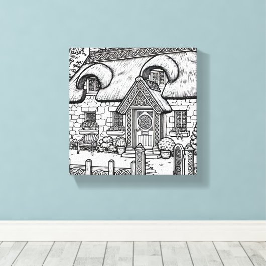 Thatch Hütte #40 Leinwanddruck (Insitu (Holzboden))