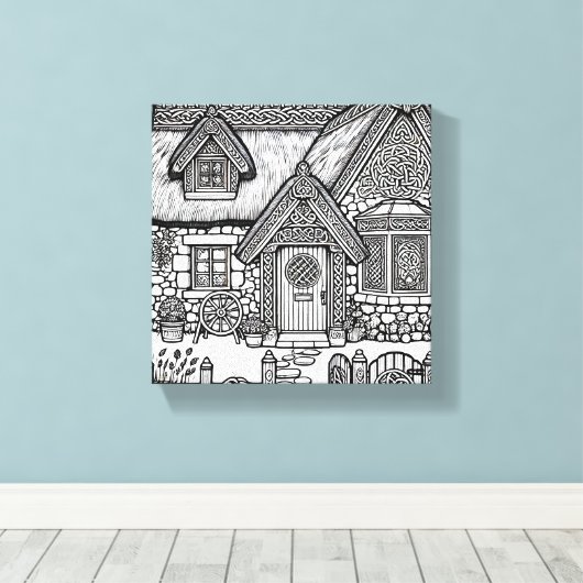 Thatch Hütte #42 Leinwanddruck (Insitu (Holzboden))