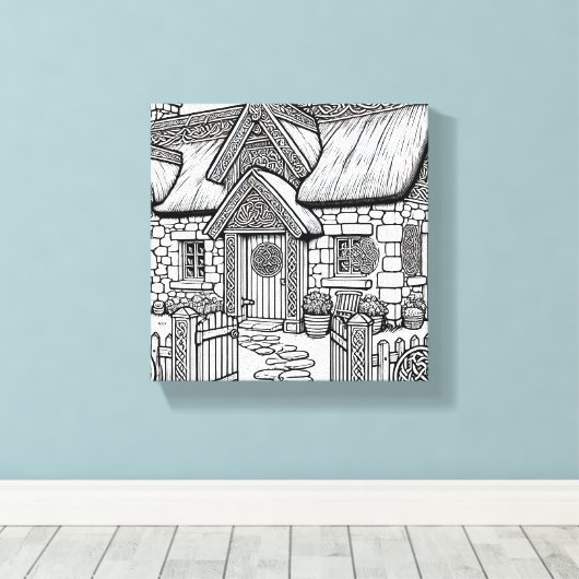 Thatch Hütte #46 Leinwanddruck (Insitu (Holzboden))