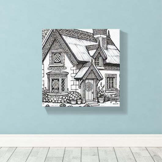 Thatch Hütte #49 Leinwanddruck (Insitu (Holzboden))