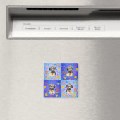 Thatch Puppy Patchwork-Muster Magnet (In Situ (Geschirrspüler))