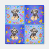 Thatch Puppy Patchwork-Muster Magnet (Vorne)