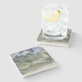 Thatched Hütten Cordeville durch Vincent van Gogh Steinuntersetzer (Seitenansicht)