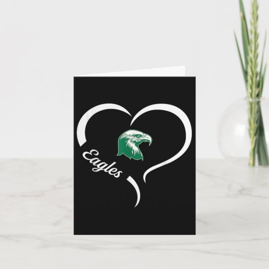 Thatcher Eagles Logo Halbherz Slogan Hs Karte (Vorderseite)