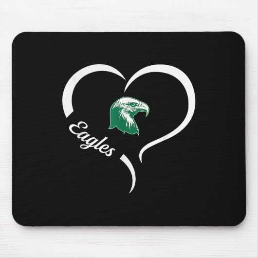 Thatcher Eagles Logo Halbherz Slogan Hs Mousepad (Vorne)