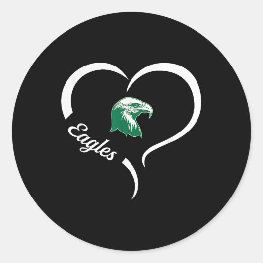 Thatcher Eagles Logo Halbherz Slogan Hs Runder Aufkleber (Vorderseite)