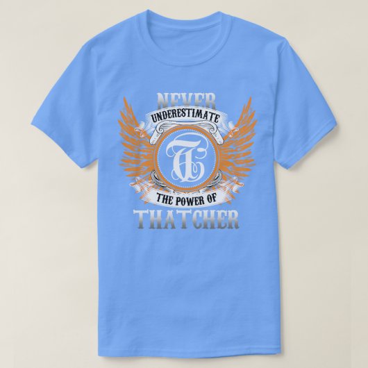 Thatcher Name Shirt nie unterschätzen den Power (Design vorne)
