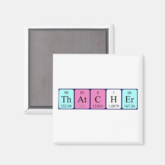 Thatcher Periodenmagnet Magnet (Vorderseite/Rückseite)