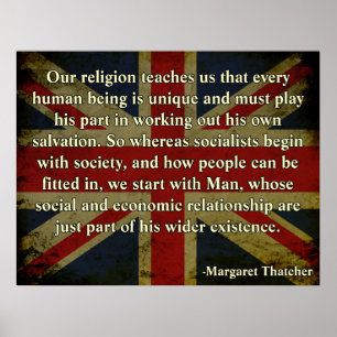 Thatcher-Religions-Zitat Poster