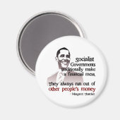 Thatcher Sozialist zitiert Magnet (Vorderseite/Rückseite)