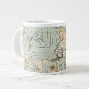 Thatigkeit des Erdinnern Atlas Karte Jumbo-Tasse