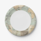 Thatigkeit des Erdinnern Atlas Karte Pappteller (Vorderseite)