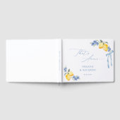 That's Amore Blue Bow Lemons Italian Wedding Gästebuch (Voll)
