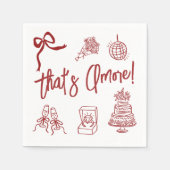 That's Amore Brautjungfernparty Serviette (Vorderseite)