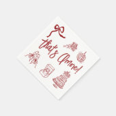 That's Amore Brautjungfernparty Serviette (Ecke)