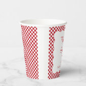 "That's Amore" Brautparty Chic Red Checkered Pappbecher (Rechts)