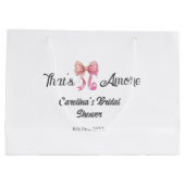 that's amore Brautparty Pink Retro Bogen Boho Nam Große Geschenktüte (Rückseite)