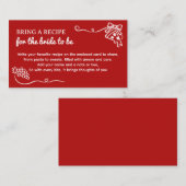 That's Amore Bridal Shower Bring a Recipe Begleitkarte (Vorne/Hinten)