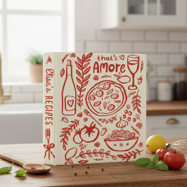 That's Amore Bridal Shower CUSTOM Cute Recipe 2,5 Cm Ordner