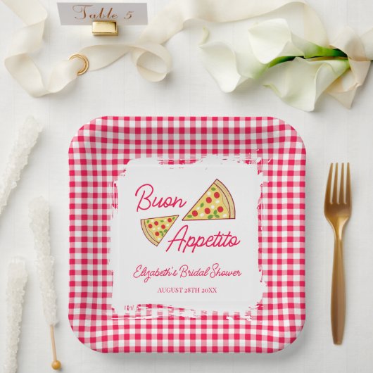 That's Amore Bridal Shower Pappteller (Hochzeit)