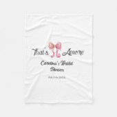 that's amore bridal shower pink retro bow boho nam fleecedecke (Vorderseite)