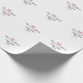 that's amore bridal shower pink retro bow boho nam geschenkpapier (Ecke)