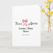 that's amore bridal shower pink retro bow boho nam karte (Gelbe Blume)