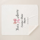 that's amore bridal shower pink retro bow boho nam sherpadecke (Vorderseite (Horizontal))