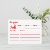 Thats Amore Bridal Shower Recipe Card  (Stehend Vorderseite)