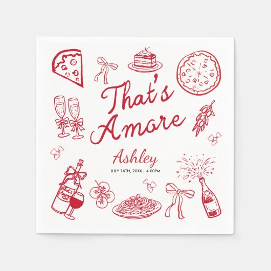 That's Amore Bridal Shower  Serviette (Vorderseite)