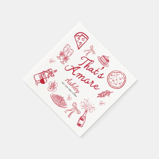 That's Amore Bridal Shower  Serviette (Ecke)