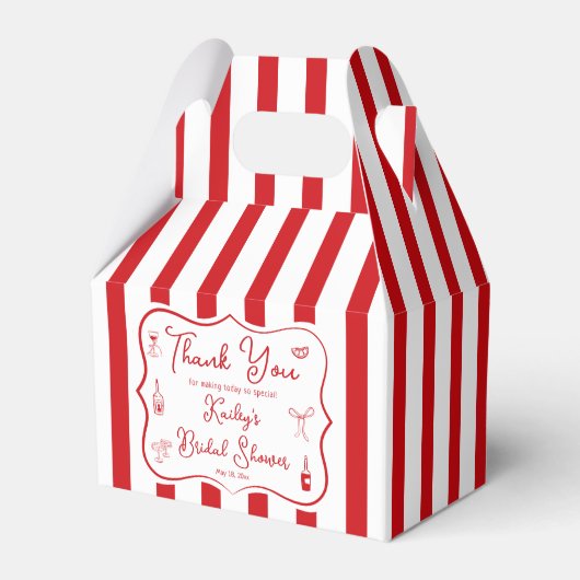 Thats Amore Bridal Shower Thank You Geschenkschachtel (Vorderseite)