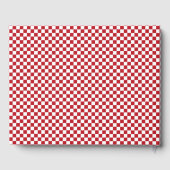 "That's Amore" Chic Red Checkered Italienische Hoc Gästebuch (Rückseite)