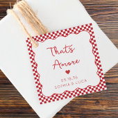 "That's Amore" Chic Red Checkered Italienische Hoc Geschenkanhänger