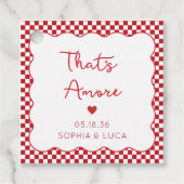 "That's Amore" Chic Red Checkered Italienische Hoc Geschenkanhänger (Vorderseite)