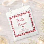"That's Amore" Chic Red Checkered Italienische Hoc Geschenktütchen (Ausgeschnitten)