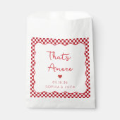 "That's Amore" Chic Red Checkered Italienische Hoc Geschenktütchen (Vorderseite)