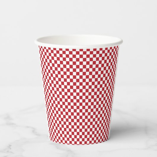 "That's Amore" Chic Red Checkered Italienische Hoc Pappbecher (Rückseite)