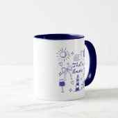 That's Amore Cute Blue Coquette Bow Italian Summer Tasse (VorderseiteRechts)