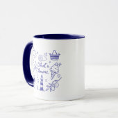 That's Amore Cute Blue Coquette Bow Italian Summer Tasse (Vorderseite Links)