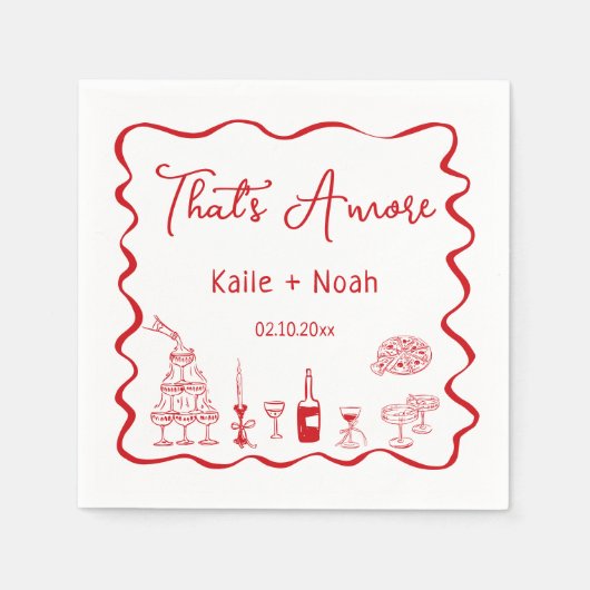 That's Amore Engagement Party Serviette (Vorderseite)