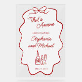 That's Amore Engagement Red Doodle Frame XL Acrylschild (Vorderseite)