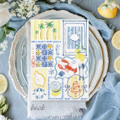 That's Amore Hand Drawn Coastal Bridal Shower Einladung