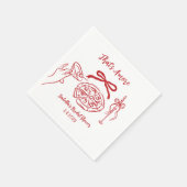That's amore Hand drawn Pizza Bridal Shower Serviette (Ecke)